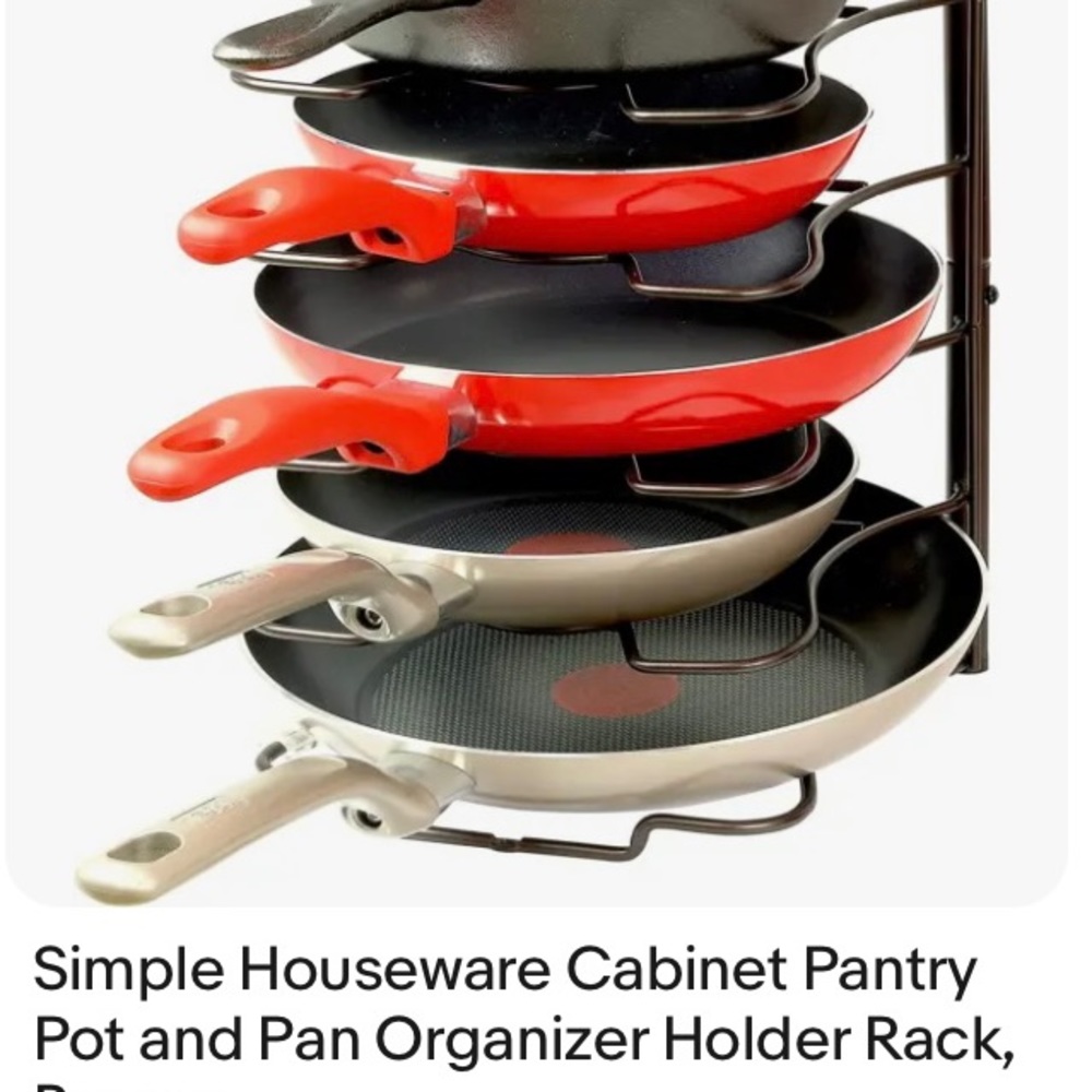 4 Compartments Pan Organizer Bronze New In Package